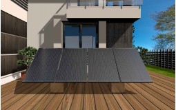 Fixation au sol du kit solaire 4 panneaux - GSE GroundSystem
