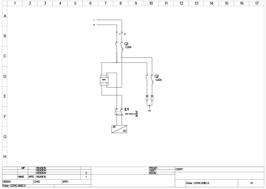 Schema électrique du coffret